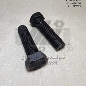 پیچ شش گوش خشکه تمام رزوه 80×22 گرید 8/8 - سیاه
